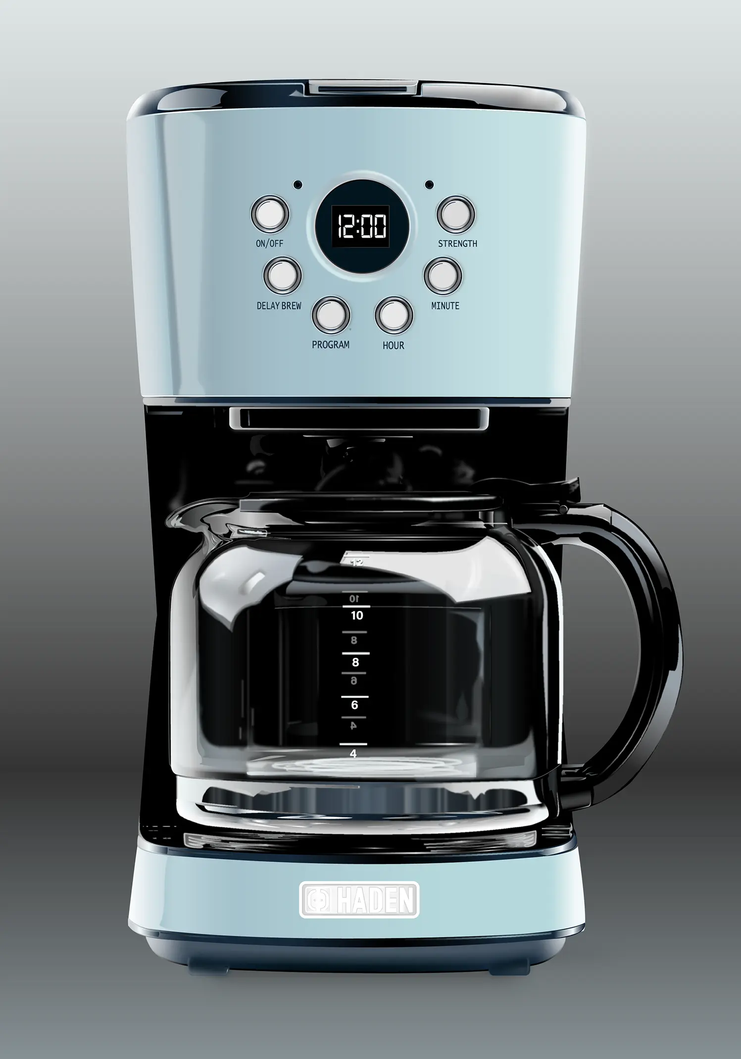 Vector illustration of a coffee maker, meticulously reproduced to test precision, attention to detail, and vector drawing skills.